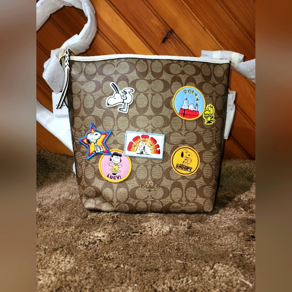 NWT Coach X Peanuts Shoulder Bag
